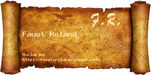 Faust Roland névjegykártya